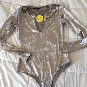 New forever21 silver bodysuit